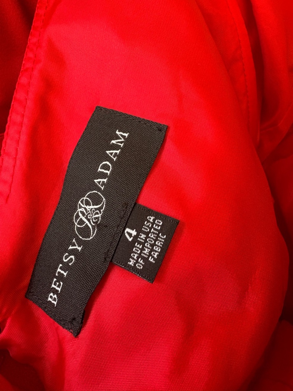 Betsy & Adam Bright Red Dress Shell